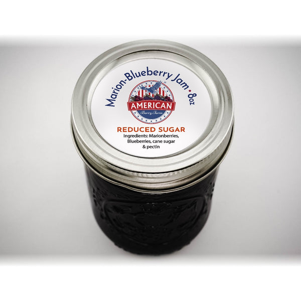 Marion-Blueberry Reduced Sugar Jam 8oz jar, American Berry Farm