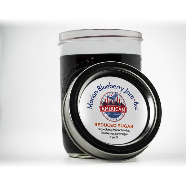 Marion-Blueberry Reduced Sugar Jam 8oz jar, American Berry Farm